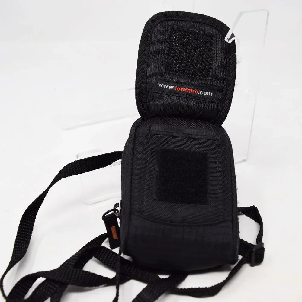 Lowepro Camera Bag Storage Full Zip Pockets Small Black Shoulder Strap Travel